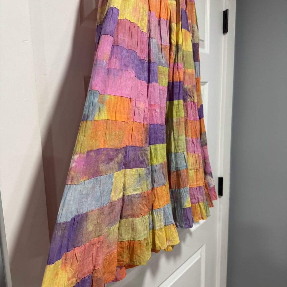 Colorful Patchwork Maxi Skirt - image 4